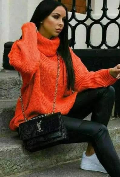 ROLL NECK JUMPER - ORANGE