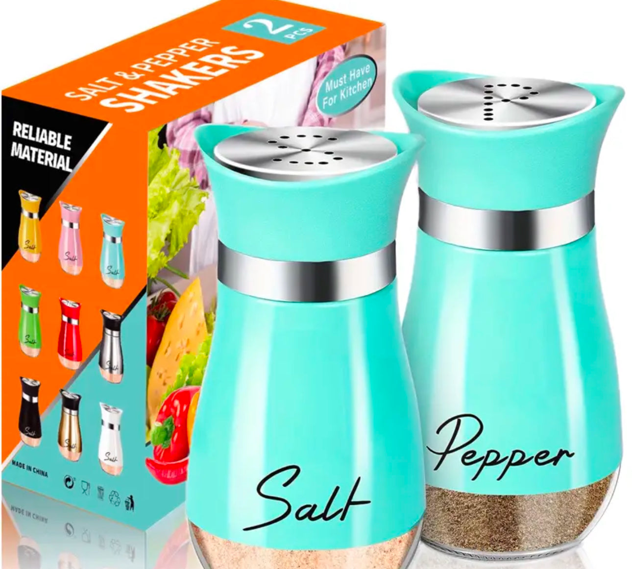 SALT AND PEPPER SHAKERS - BLUE