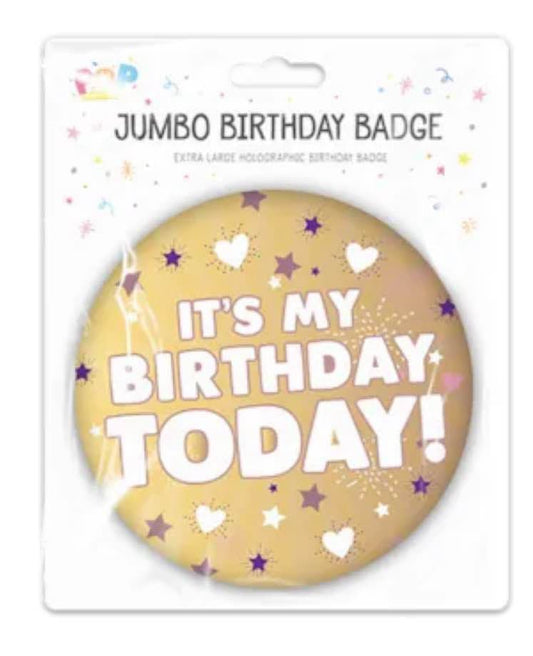 JUMBO BIRTHDAY BADGE - GOLD