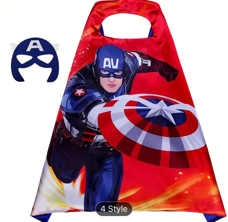 CAPTAIN AMERICA CAPE AND MASK DRESS UP  SET