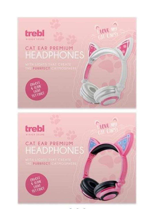 GIRLS CAT HEADPHONES - WHITE ONLY