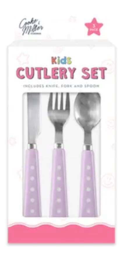 KIDS PINK CUTLERY SET