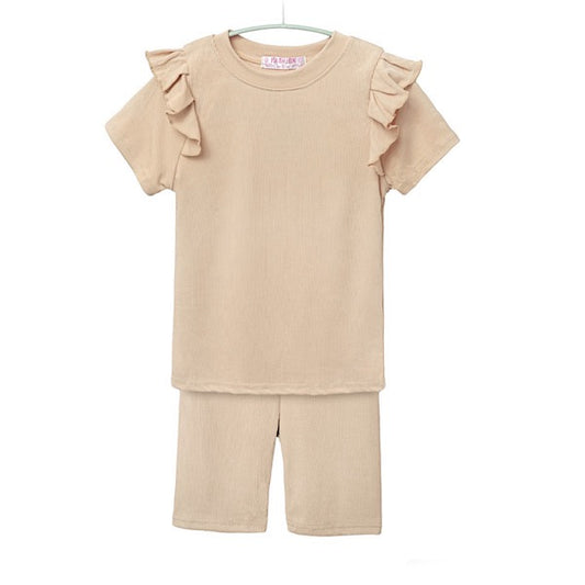 GIRLS SUMMER SET CLEARANCE - BEIGE