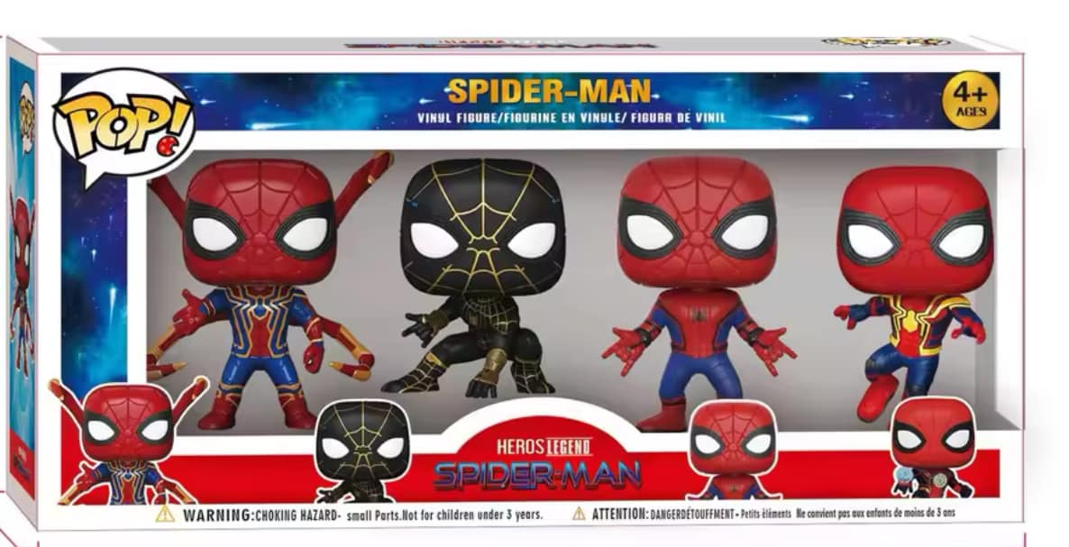 SPIDERMAN 4PC POP FUNKO SET